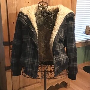 Fitz Wright Sherpa lined hooded jacket